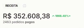 Receita paga, já descontado o que não converteu