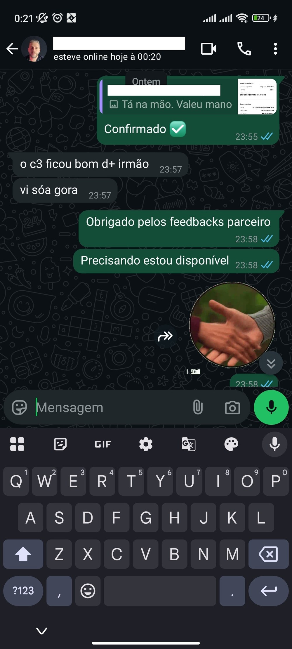 Feedback sobre o criativo C3